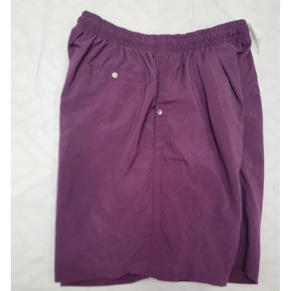 Vintage Big Dogs Swim Trunks Water Shorts Womens Medium Purple Embroidered Logo
